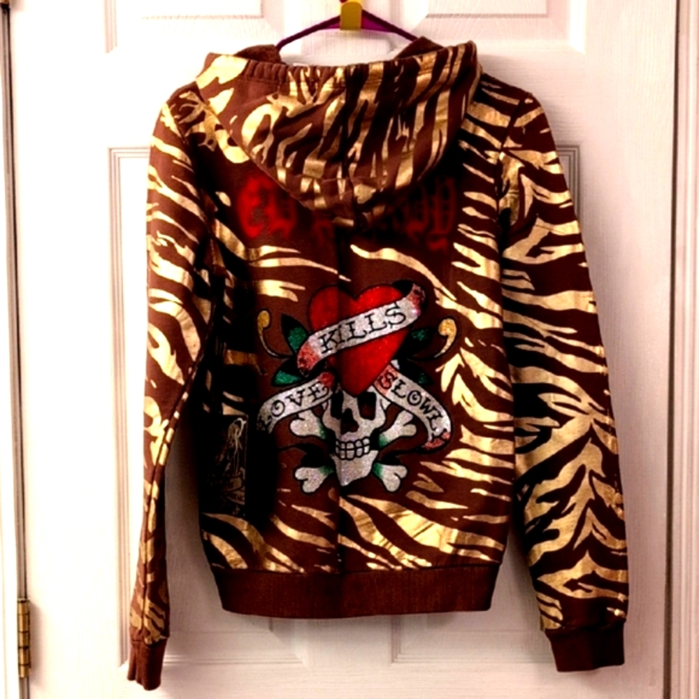 NWT  Y2K.  Ed Hardy Rhinestone Hoodie